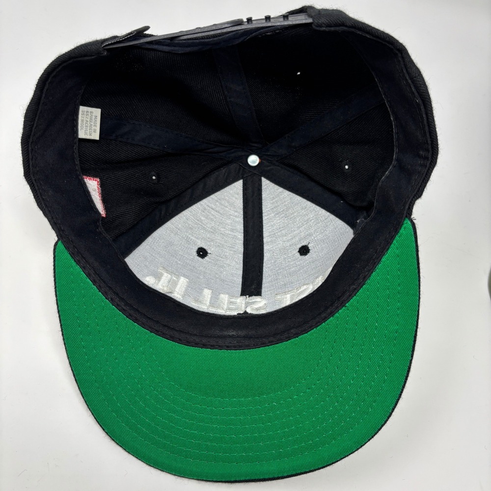 Rare RIF LA Just Sell It Snapback Hat Black Embroidered Cap Retro Streetwear OS - Picture 6 of 7